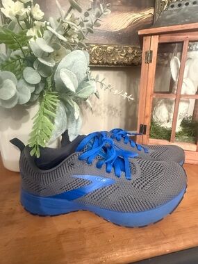 Brooks Gray and Blue Men's Athletic Shoes